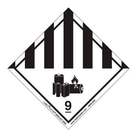 American Labelmark Co LabelMaster HMSLB90 Hazard Class 9 Lithium Battery Label, PVC-Free, 500/Roll HMSLB90